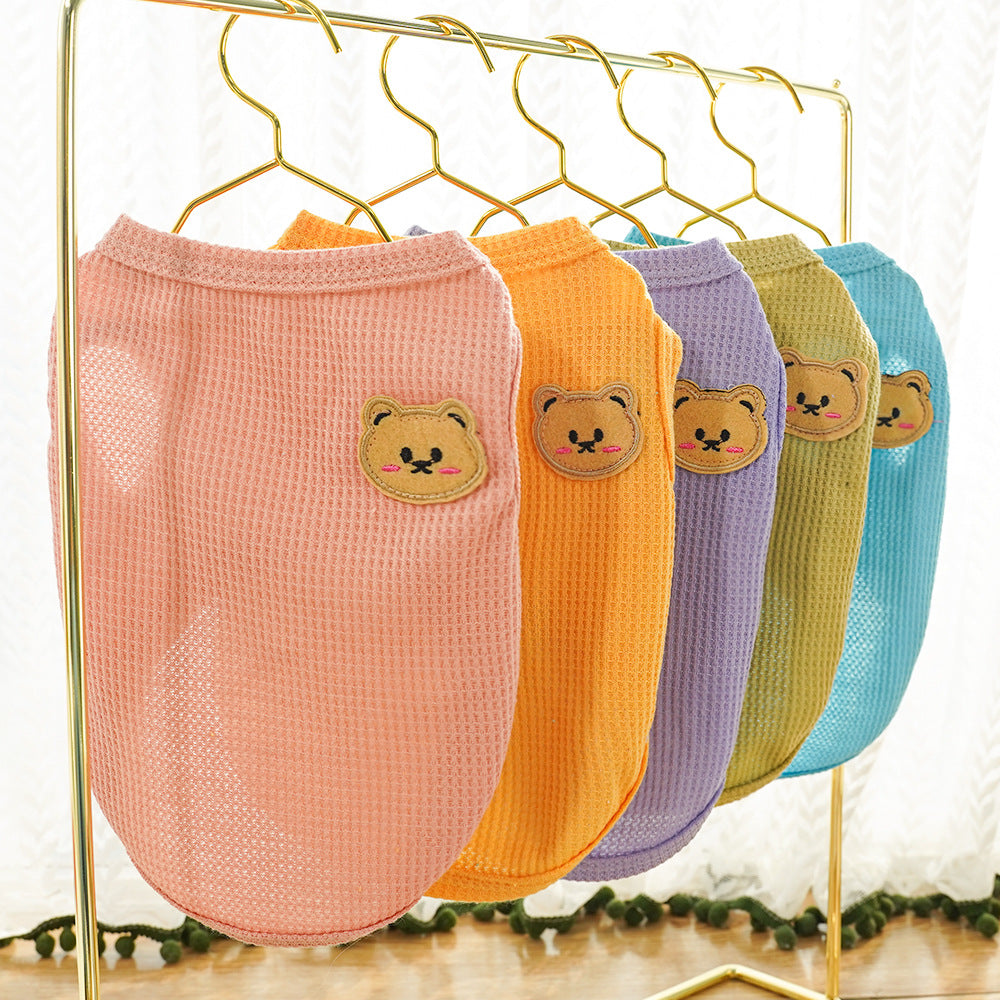 Pet dog clothing bear summer cat vest teddy small and medium-sized dog cat dog clothes manufacturers supplies wholesale