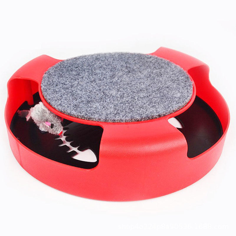 Cat Self-Hi Mouse Catcher Toy Cat Scratching Board Cat Turntable Boredom Relief Toy Cat Simulation Mouse Pet Supplies Wholesale