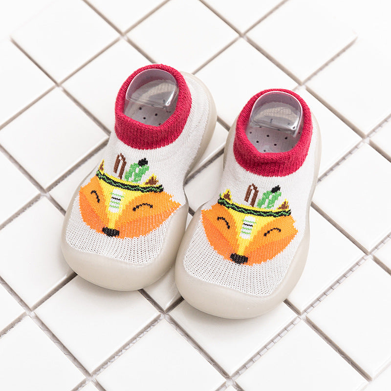 Spring and autumn children's tube breathable socks shoes non-slip floor shoes baby cartoon shoes baby indoor soft-soled toddler shoes