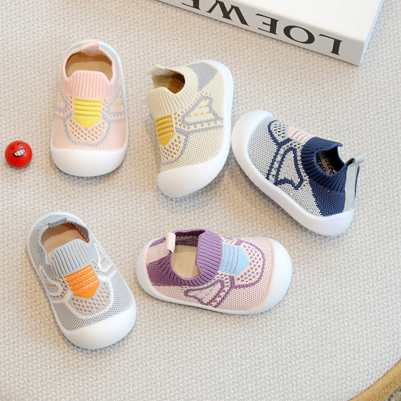 Foreign trade cross-border soft sole baby toddler shoes breathable mesh socks shoes one-step 1-3 years old baby toddler shoes summer