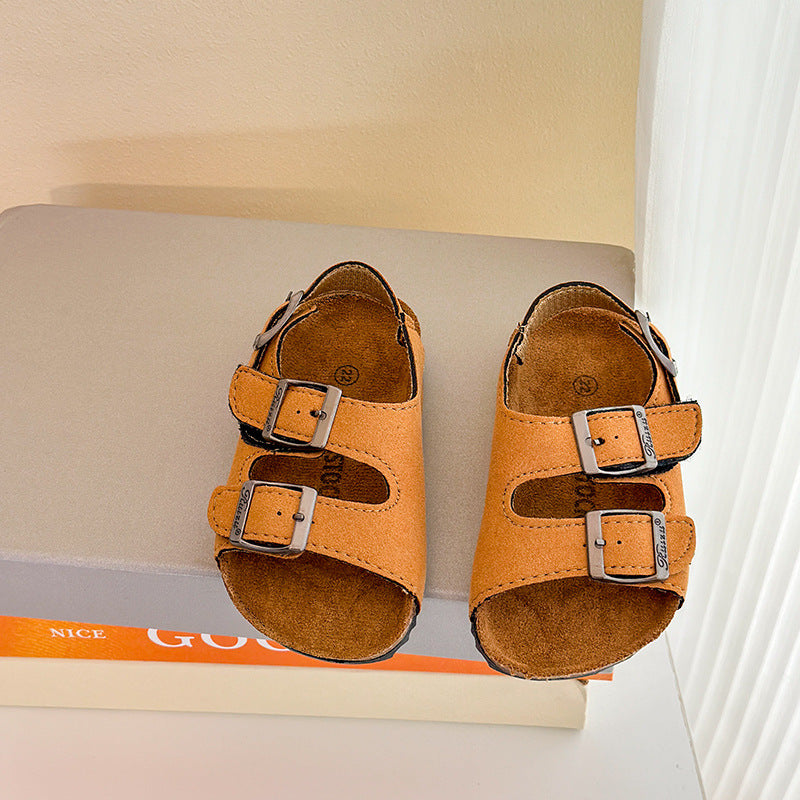 ins Korean version children's cork sandals summer girls Birkenstocks boys casual open toe beach shoes 3 baby sandals