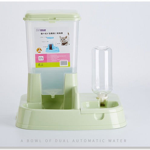 Pet dog automatic feeder cat dog automatic drinking fountain dog bowl cat basin feeding water feeding combination bowl wholesale