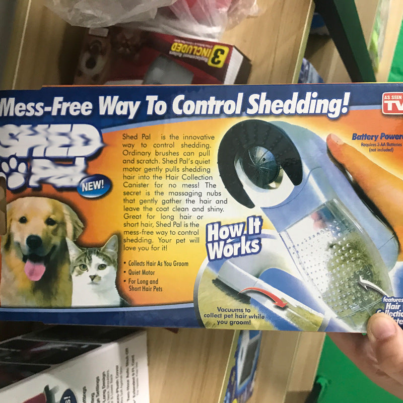 Cross-border household electric pet hair sucker small portable pet massage cleaning vacuum cleaner cat and dog universal