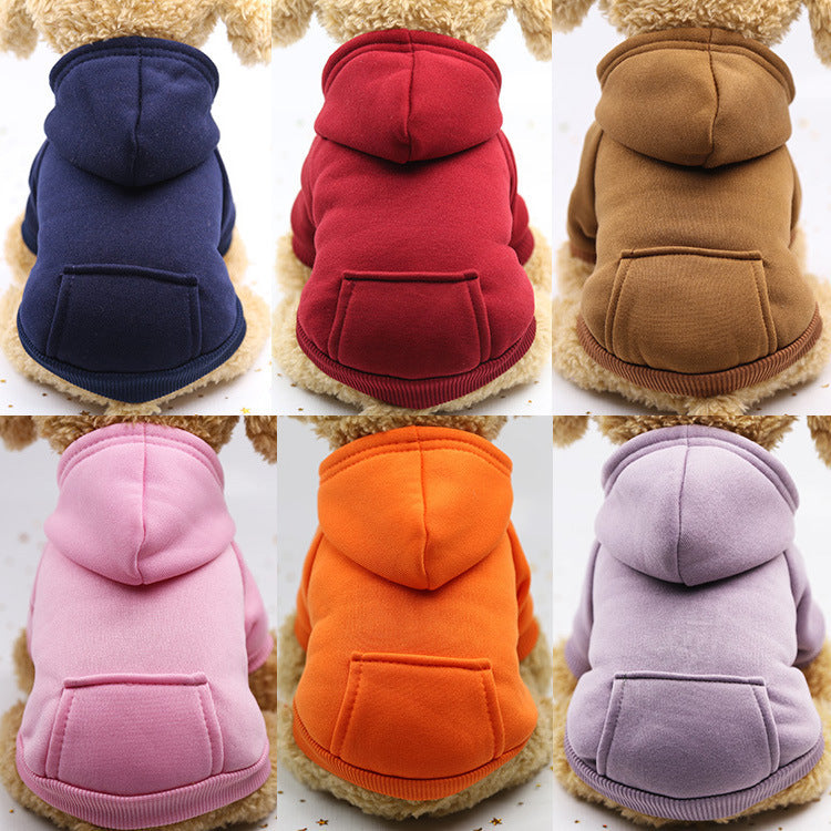 Autumn and winter sweater denim pocket two-legged clothes sports wind pet clothes dogs cats pet clothes supplies