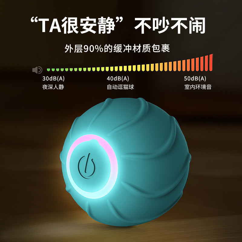 Amazon cross-border smart rolling ball pet cat owner interactive toy bouncing ball self-pleasure funny cat jumping ball