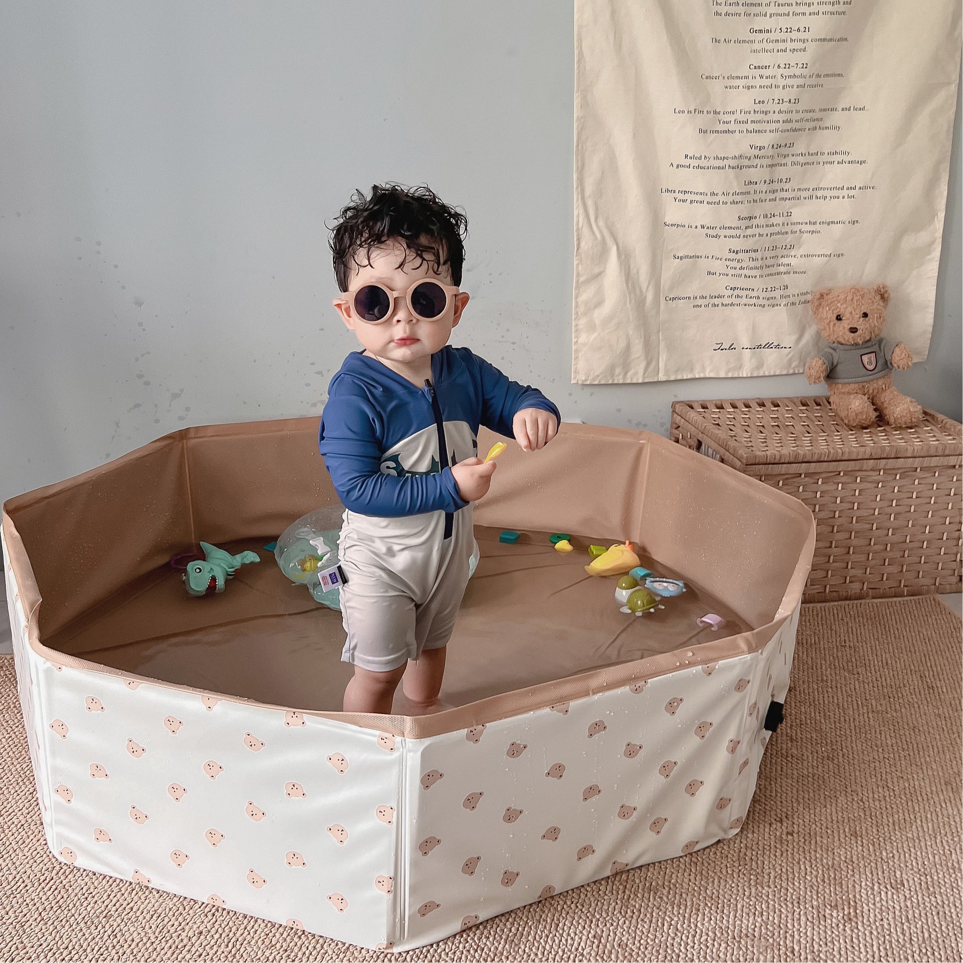 ins Korean style new children's ocean ball pool baby indoor swimming pool toys storage game pool fence foldable