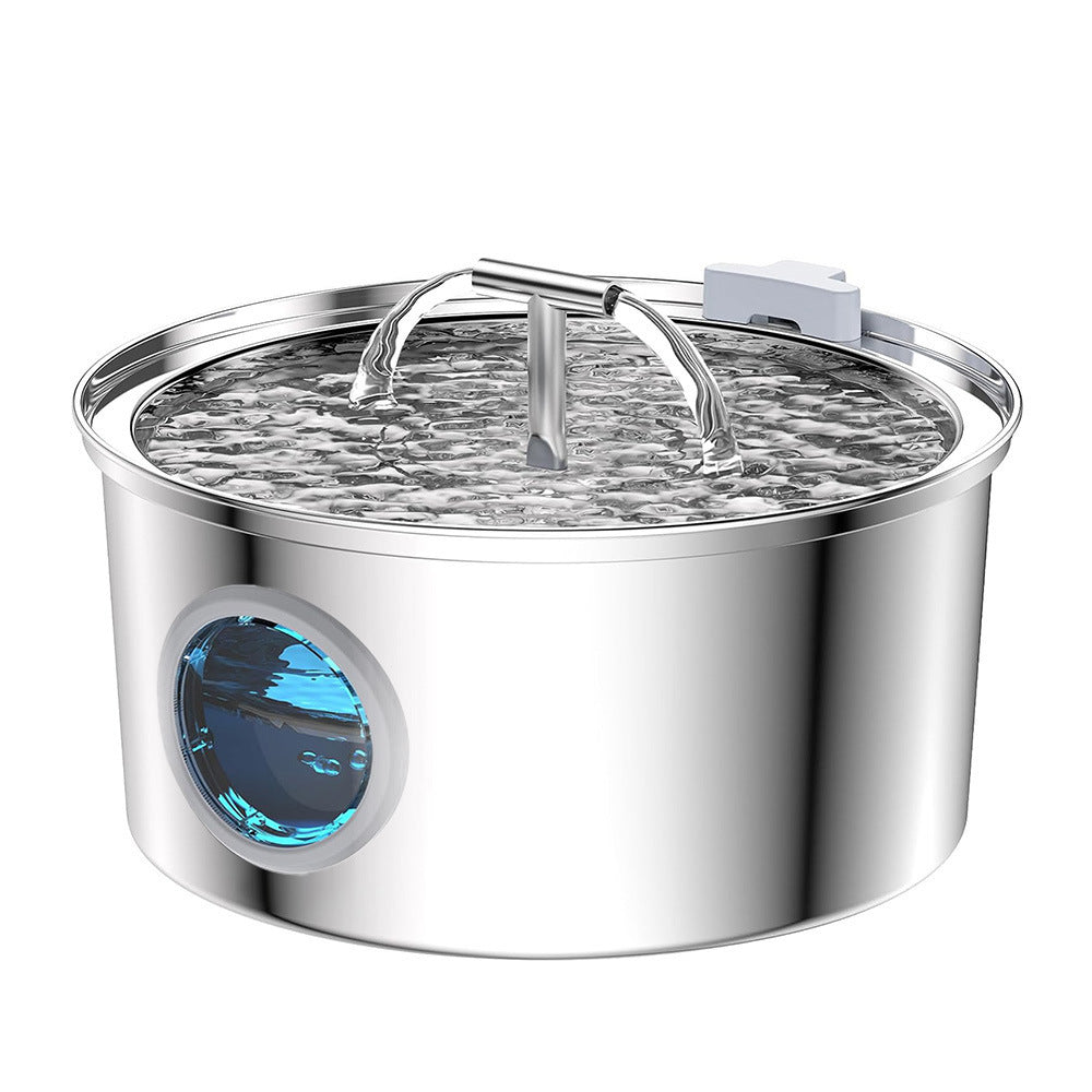 Source factory stainless steel pet smart water dispenser automatic circulation water 3.2L large capacity cat and dog water feeder