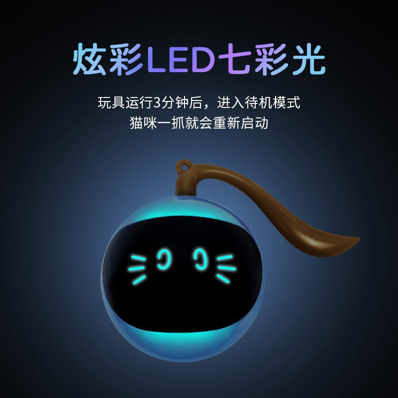 Cat Toy Electric Cat Ball Rechargeable Pet Magic Ball Automatic Intelligent Cat Teasing Stick Self-entertainment Kitten Toy