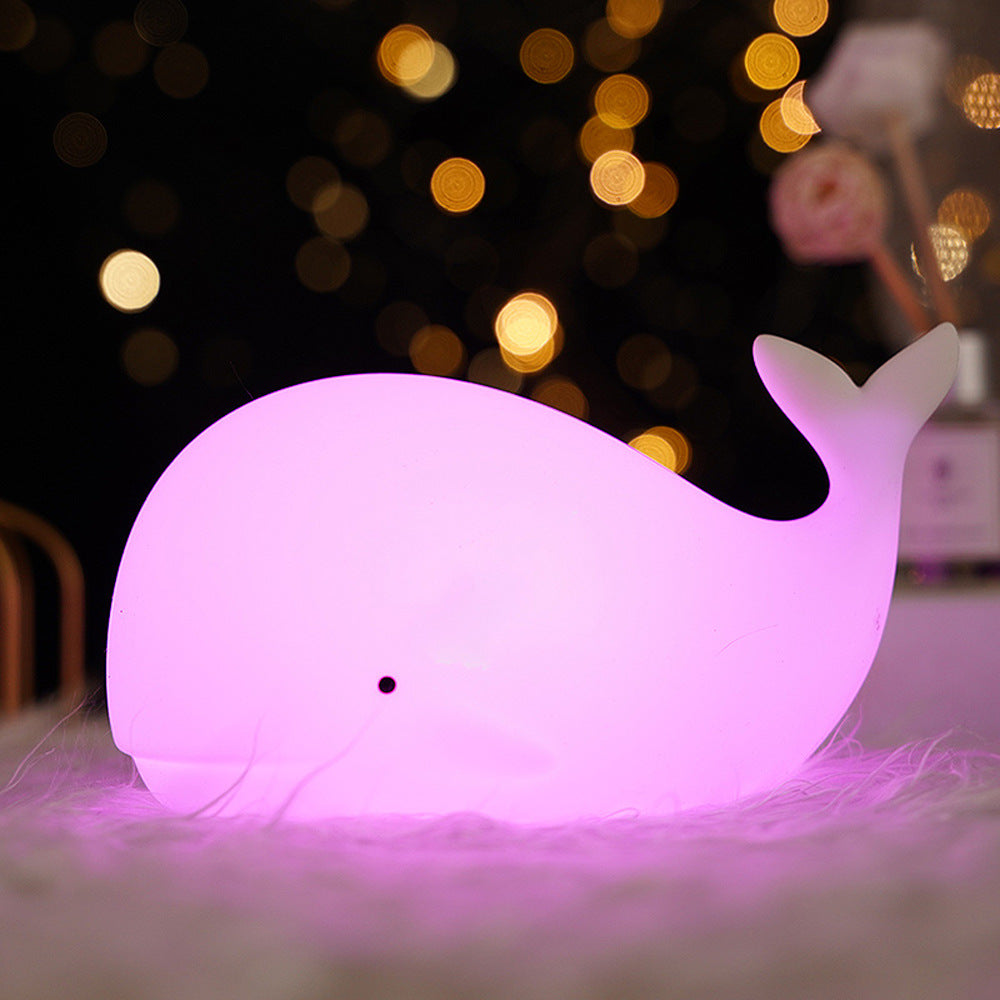 Creative Cute Whale Night Light Dolphin Pat Light Color Changing Charging Girlfriend Christmas Birthday Gift