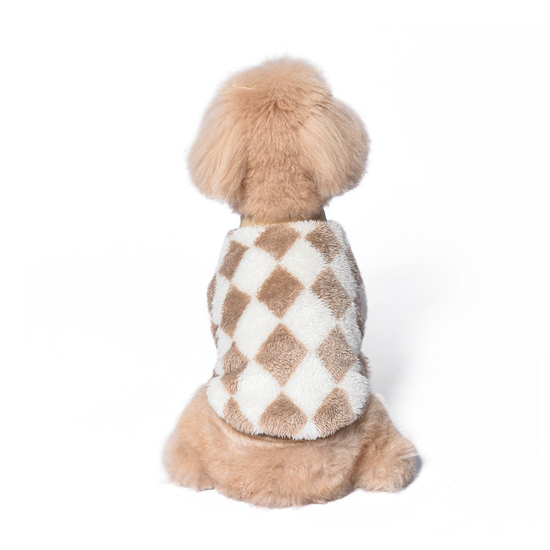 New autumn and winter dog clothes pet clothes super stretch fleece love cute French bulldog Teddy dog clothes