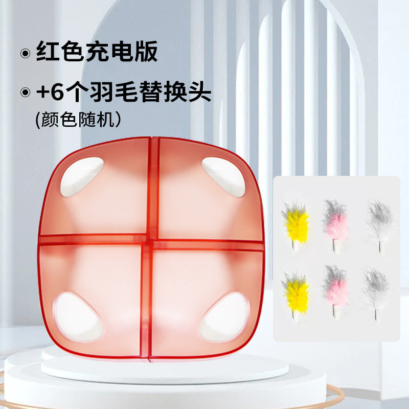 TANU Cat Toy Self-Hi Relieves Boredom Smart Cat Feather Electric Rechargeable Toy Cat Pet Supplies Funny Cat Stick