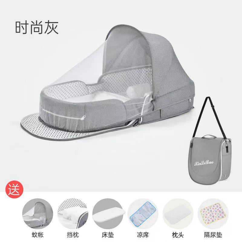 Crib portable removable bed-in-bed multifunctional foldable baby bed newborn bb crib with mosquito net