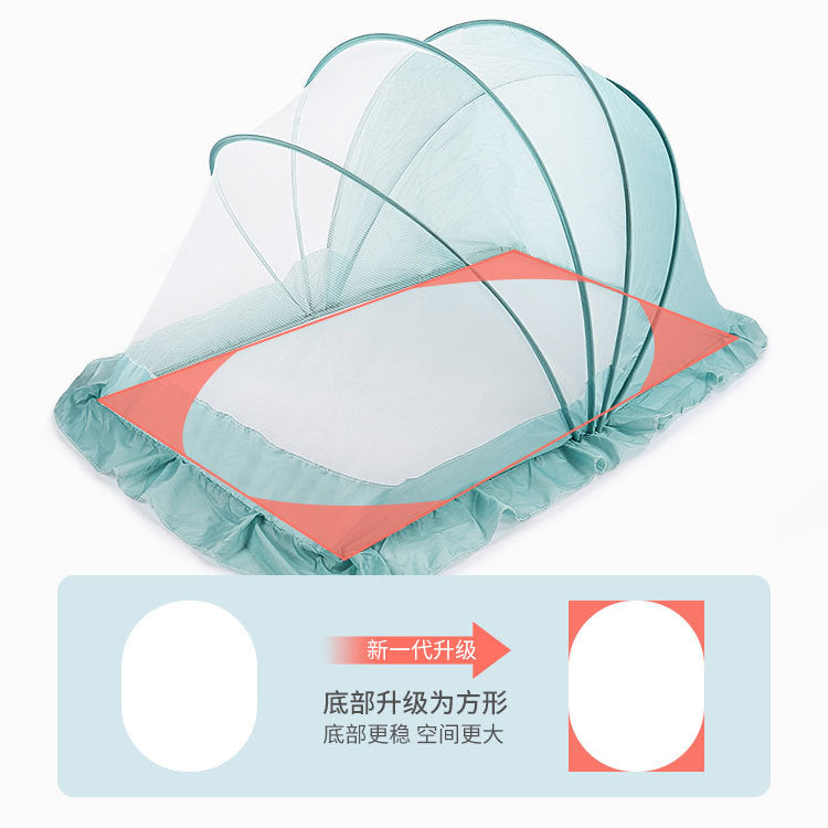 Baby bed mosquito net portable foldable encryption baby mosquito net children's yurt free installation blackout mosquito net