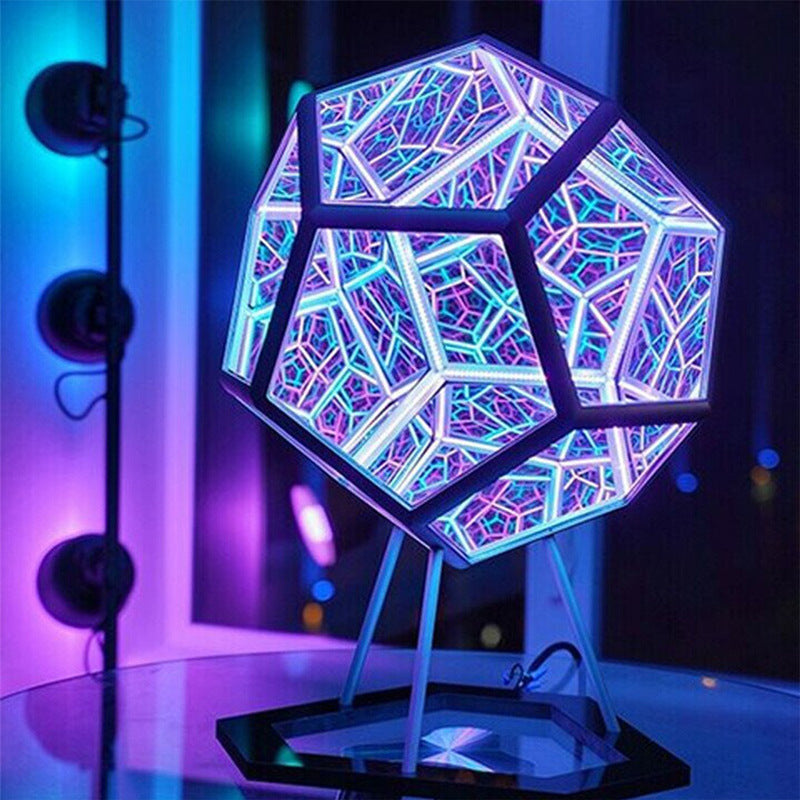 LED Night Light Infinity Dodecahedron Color Art Light Decoration Novelty Infinity Dodecahedron