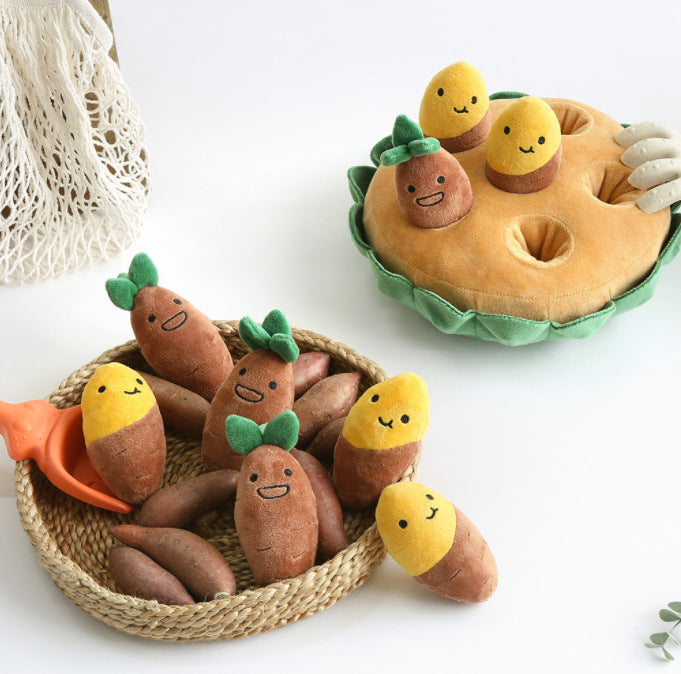 Spot hot style Ins style Korean sweet potato sweet potato set pet toy BB called foreign trade single dog pet possession
