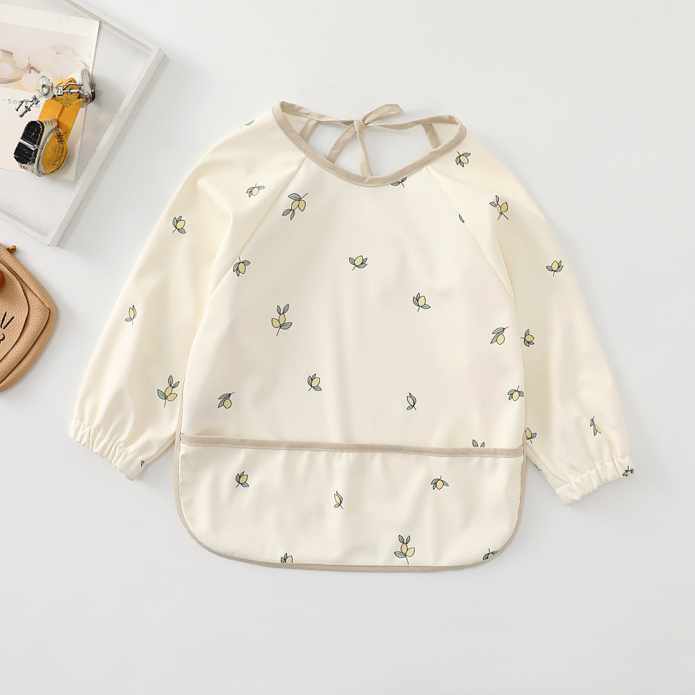 Children's waterproof anti-clothing bib baby eating bib super soft waterproof baby meal pocket anti-dirty feeding