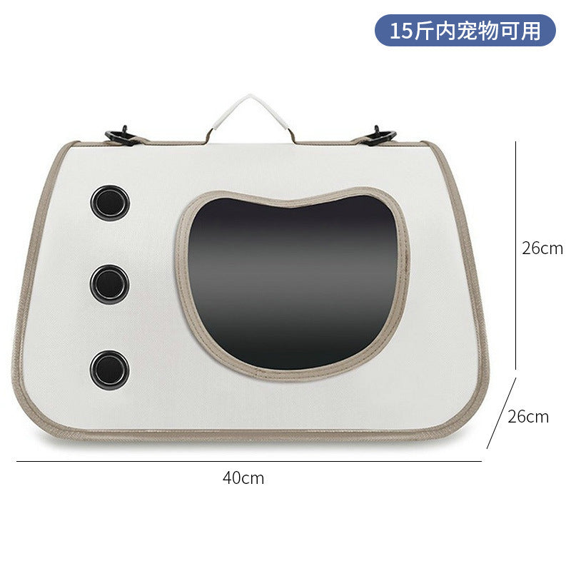 Wholesale cat bag convenient pet folding pet bag cat breathable space capsule single shoulder portable dog backpack