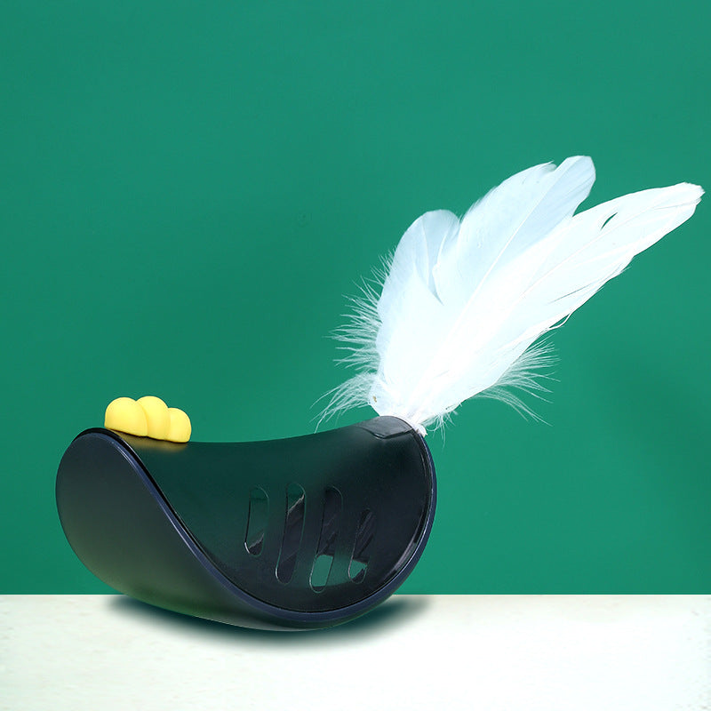 New pet supplies cat toys tumbler with cat teaser feather cat feeder swing chicken feeder toy