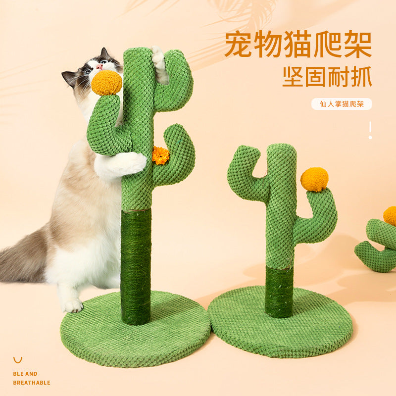 Cross-border cactus cat scratching board sisal cat scratching post pet cat climbing frame cat toy supplies claw scratching