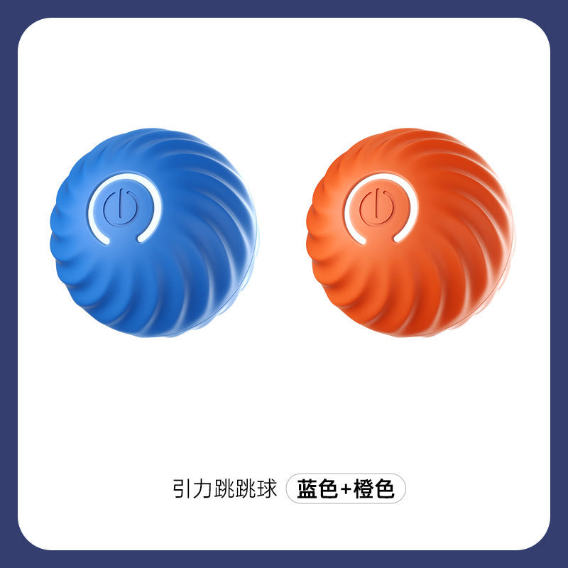 Gravitational jumping ball electric intelligent pet toy cat and dog anti-tamper home wear-resistant and bite-resistant self-entertainment toy wholesale