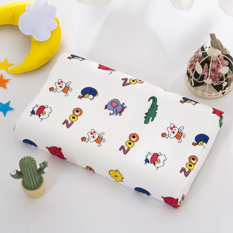 Thai children's natural latex pillow Class A cartoon pure cotton baby pillow core single student dormitory pillow wholesale