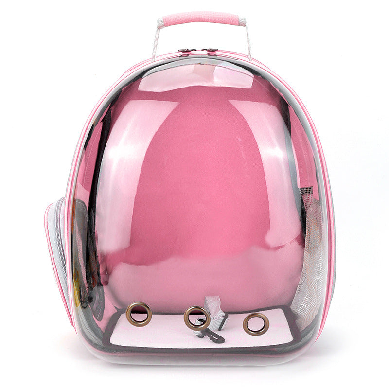 Cross-border pet bag new transparent pet backpack breathable wear-resistant small dog backpack out cat backpack