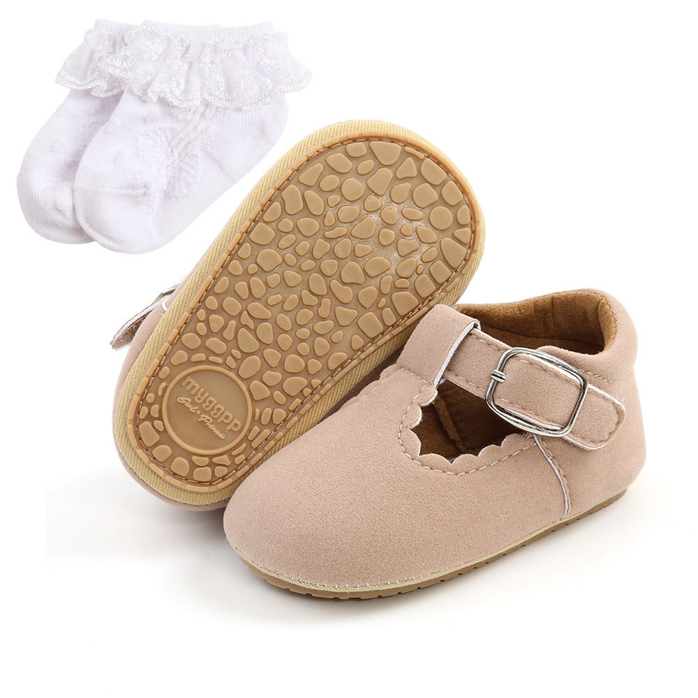 Spring baby princess shoes rubber sole baby shoes toddler shoes for women M1988