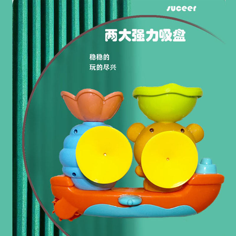 Cross-border baby bathroom toys children's water play tools bear water car bathing parent-child interaction summer swimming