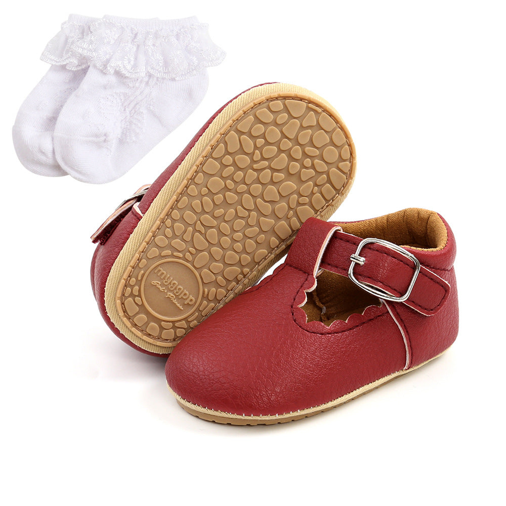 Spring baby princess shoes rubber sole baby shoes toddler shoes for women M1988