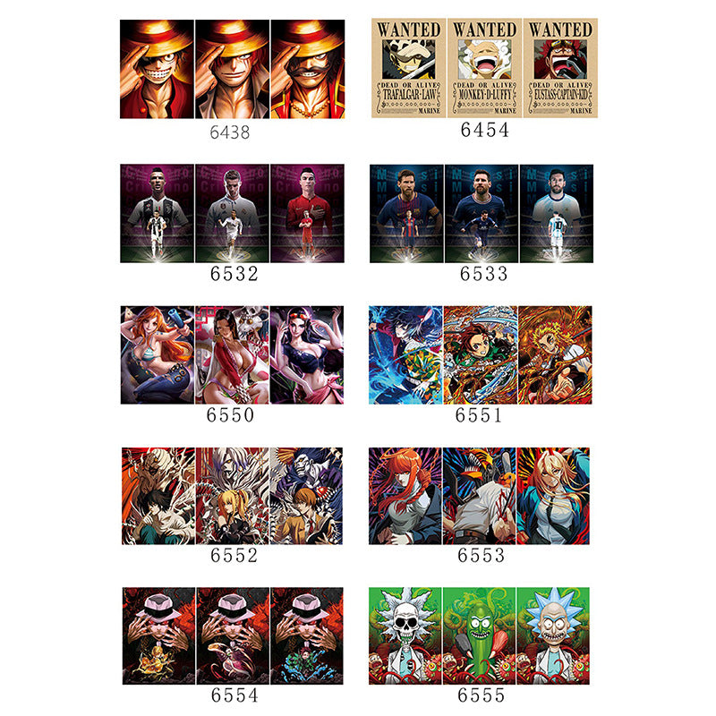 Anime 2D mobile phone stickers modern 3D mini mobile phone stickers refrigerator 3D decorative stickers Halloween creative stickers