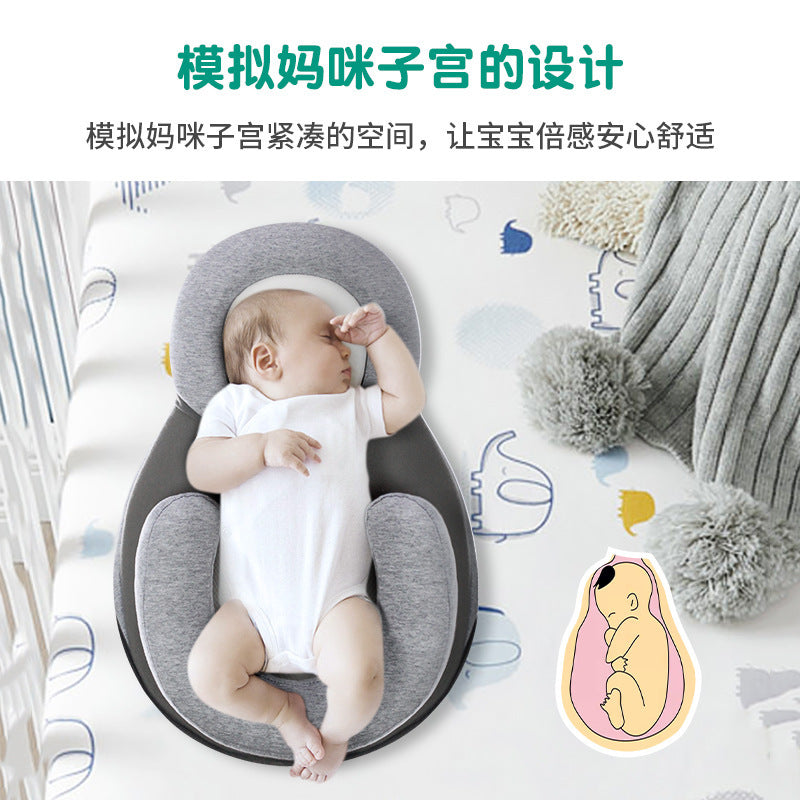 Modern simple pure cotton baby anti-vomiting slope pillow anti-tilt head shaping pillow baby pillow foreign trade special supply