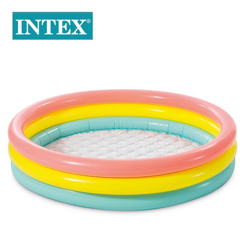 INTEX thickened swimming pool fishing pool inflatable ball pool baby paddling pool swimming pool home with slide swimming pool