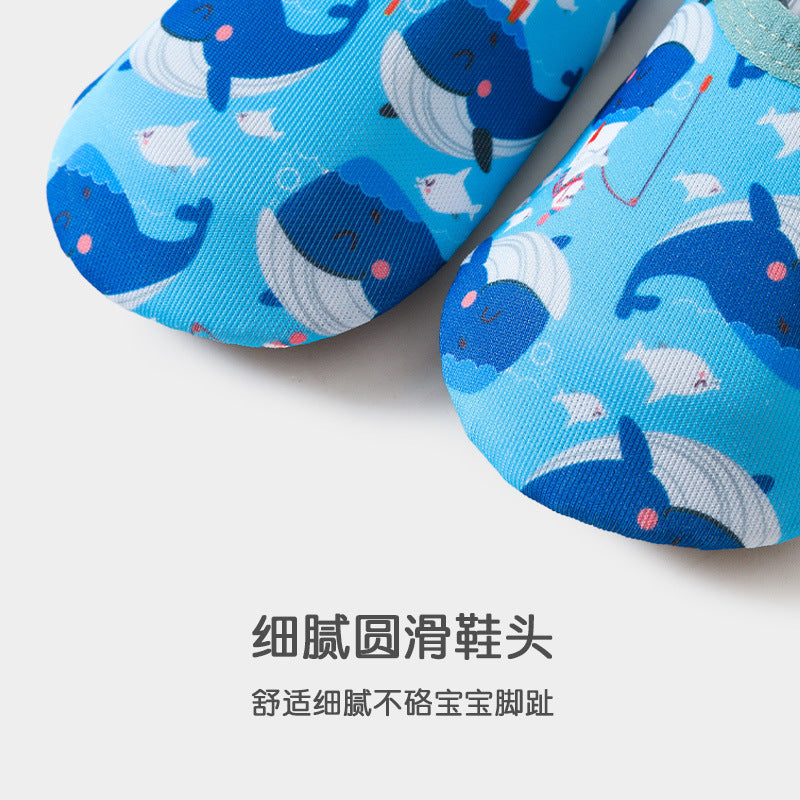 Spring and summer non-slip toddler shoes baby floor shoes baby shoes mesh a type three-year-old children socks nylon boat socks