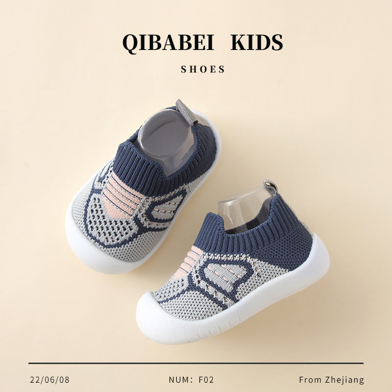 Baby learning shoes soft bottom non-slip baby shoes spring and autumn slip-on 01-3 years old children's boys and girls spring and autumn shoes and socks for toddlers