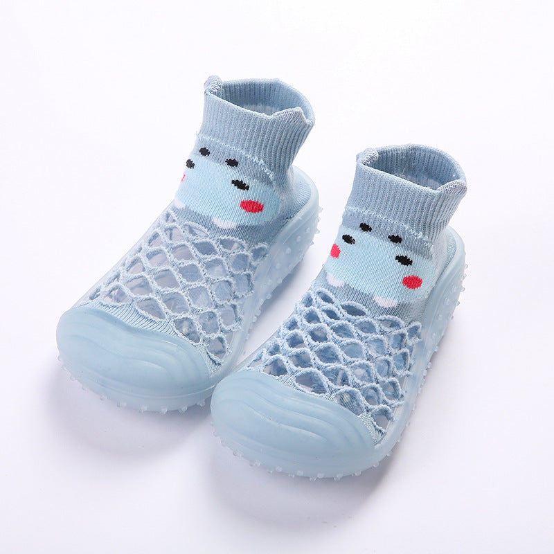 Summer children's pre-walking shoes for boys and girls baby breathable mesh toddler socks infants and young children indoor non-slip soft-soled floor shoes