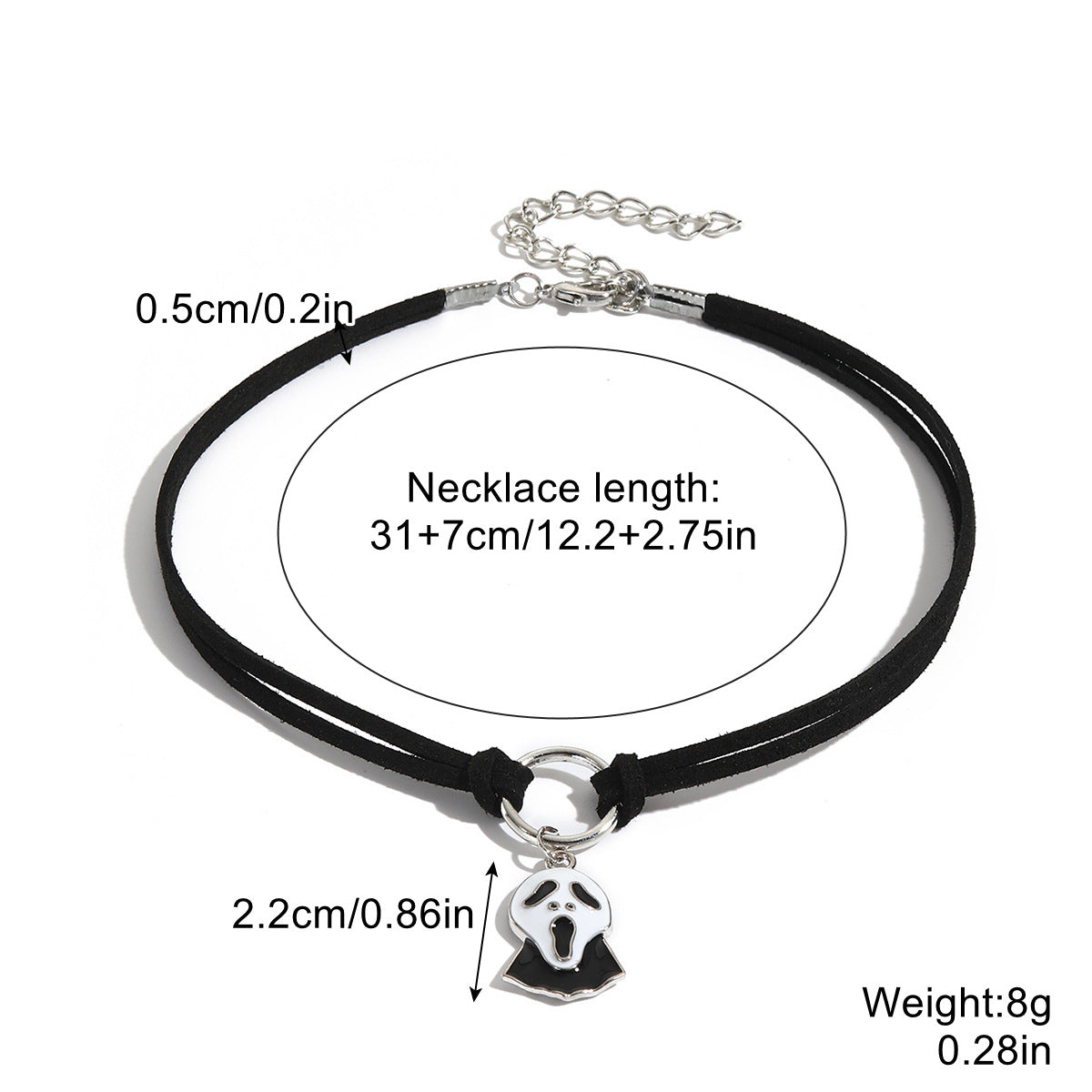 European and American Cross-Border Gothic Jewelry Halloween Jewelry Dark Bat Ghost Skeleton Pumpkin Spider Halloween Necklace