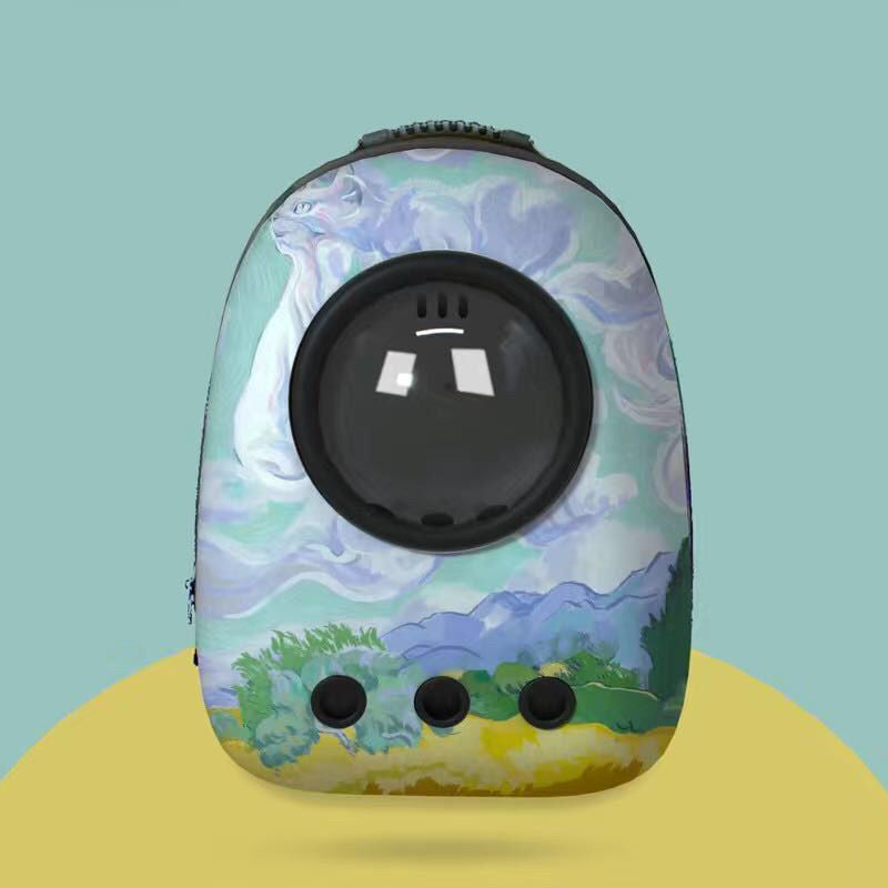 New style cat walking pet bag breathable portable backpack cat dog schoolbag large capacity lightweight space cat bag