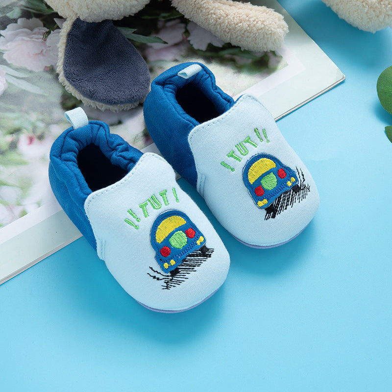 Factory direct sales baby soft sole toddler shoes 0-1-2 years old boys and girls baby shoes fashionable home non-slip baby shoes