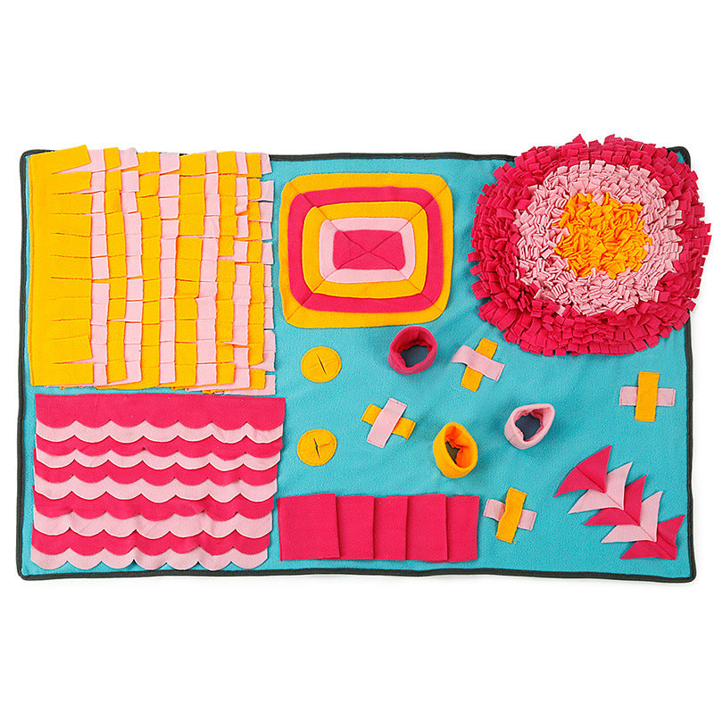 Dolemi Colored Pet Sniffing Pad Puzzle Slow Food Training Dog Toy Tibetan Food Relieves Boredom Outdoor Pet Supplies