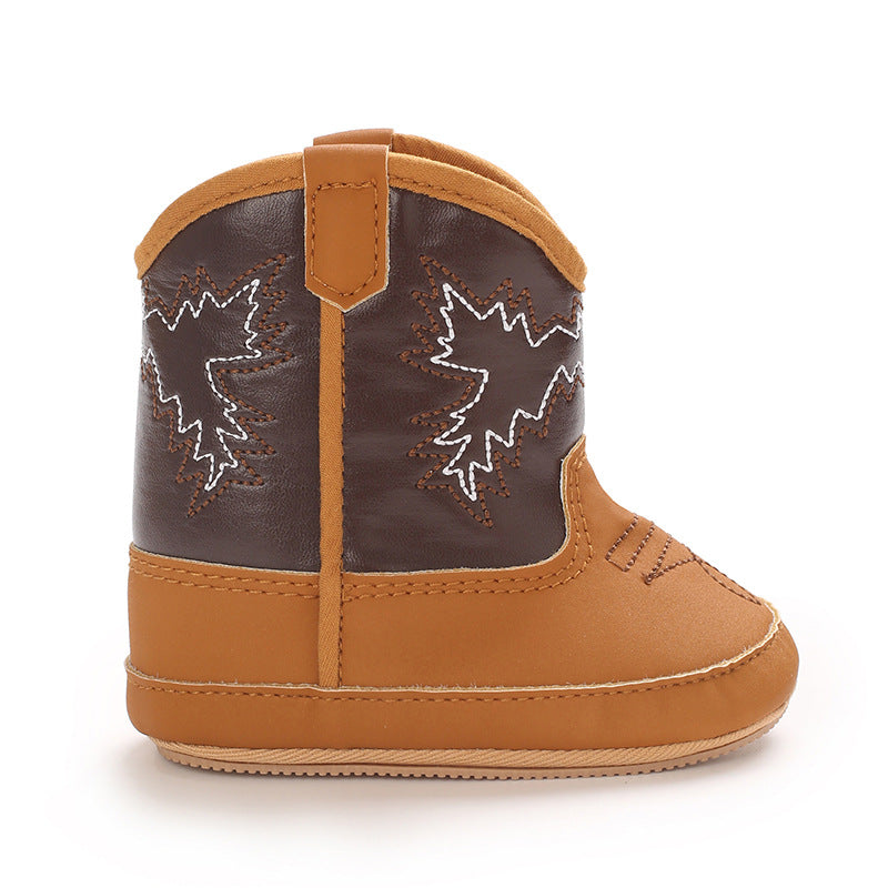 Baby boots cute high quality soft PU non-slip sole spring and autumn fashion 0-1 year old newborn walking