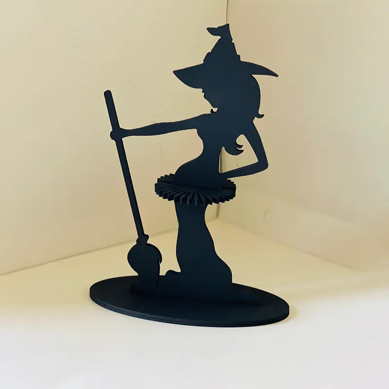 Witch Napkin Holder wooden Halloween witch napkin holder kitchen restaurant decoration ornaments