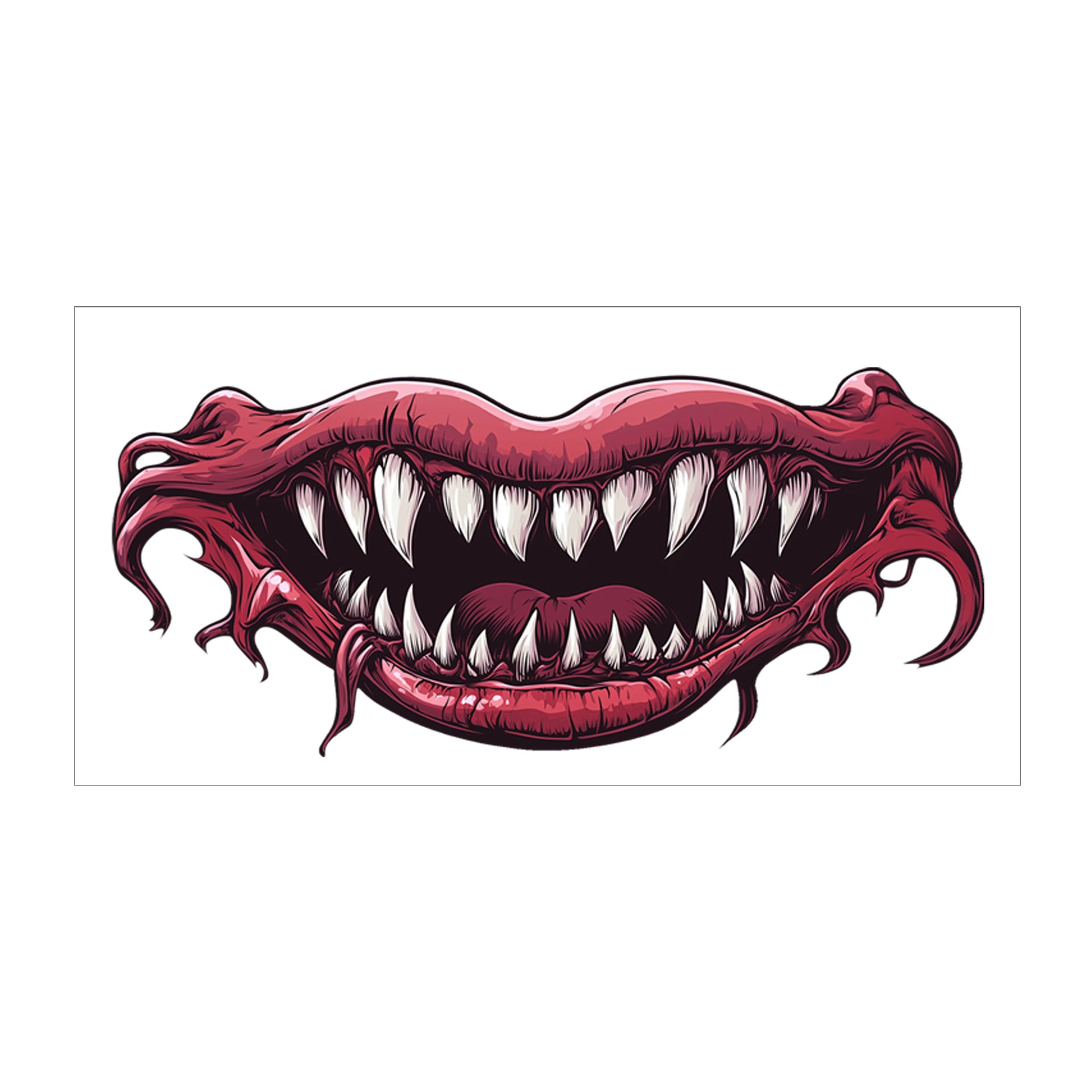 New foreign trade Halloween mouth tattoo stickers party horror makeup horror funny lip makeup DIY mouth stickers