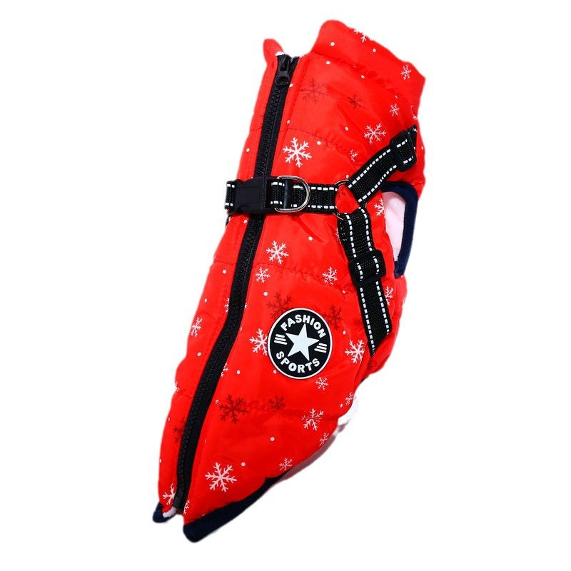 Winter pet thick warm cotton clothes for cats and dogs Teddy two-legged windproof lambskin clothes for small dogs