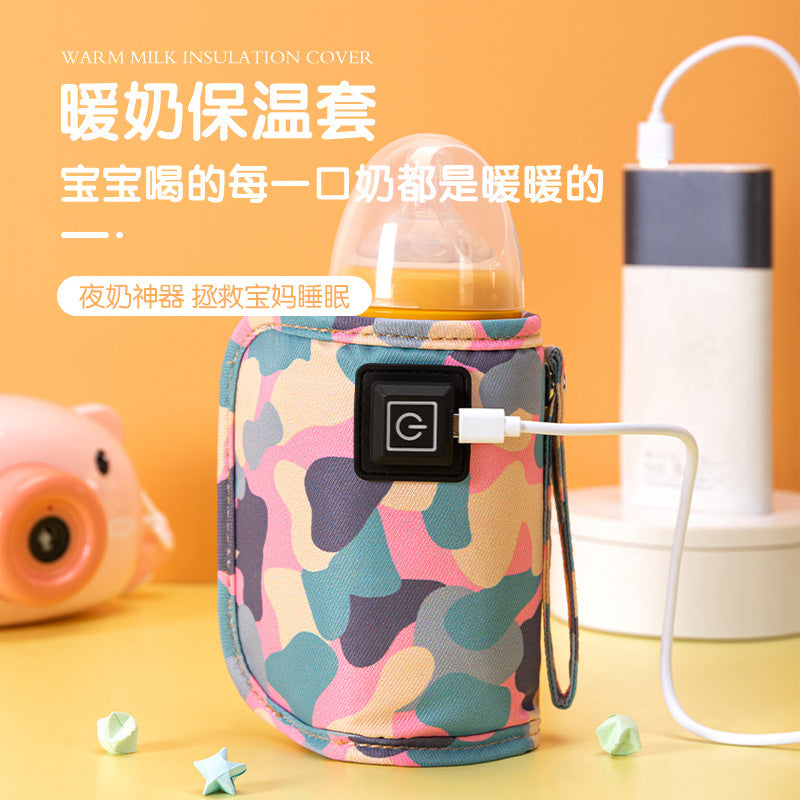 Warm milk set baby bottle insulation set usb outdoor constant temperature bubble milk universal car portable heating warm artifact cross-border