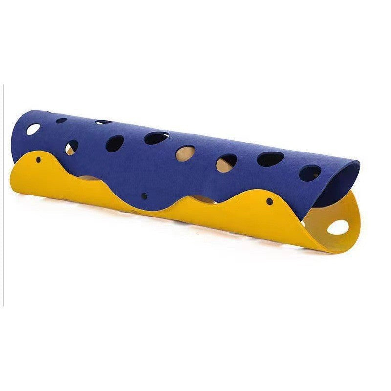 Felt cat tunnel DIY color matching cat tunnel toy pet egg roll shape self-entertainment to relieve boredom removable washable folding