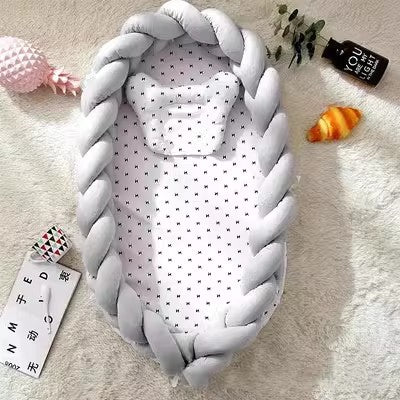 INS portable bionic newborn bed mid-bed crib woven fence protection anti-pressure newborn baby crib