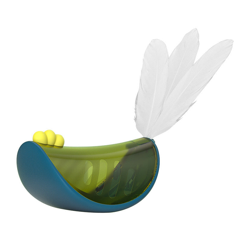 New pet supplies cat toys tumbler with cat teaser feather cat feeder swing chicken feeder toy