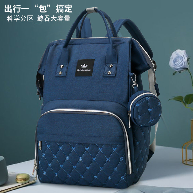 Mommy bag two-piece set with baby carrier multi-functional mother and baby bag with multiple pockets for going out portable mommy bag