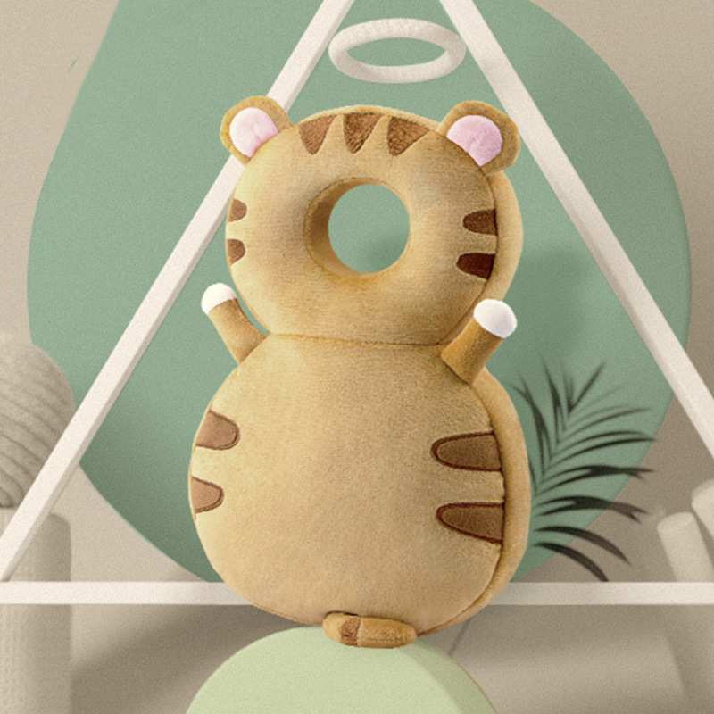 Turtle baby head pillow spring and autumn breathable plush head pillow anti-fall baby protection pad toddler hat batch