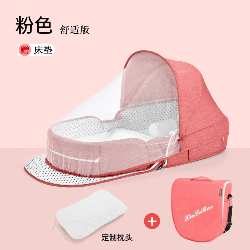 Crib portable removable bed-in-bed multifunctional foldable baby bed newborn bb crib with mosquito net